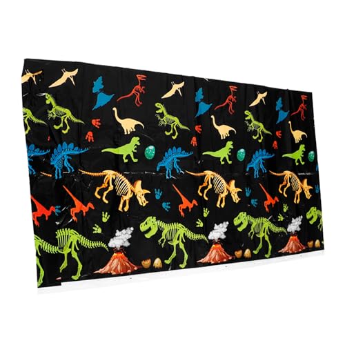 MUSISALY Fondo de Pantalla Desechable de Fósiles de Dinosaurios Mantel Uso Estampado de Dinosaurio para Decoración de Fiesta de Cumpleaños