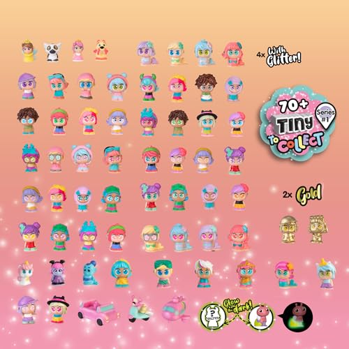 Miniatura 6 de Trotties - Tiny Maletín de Colección con 2 Figuras de Oro, con un Estuche metálico para Guardar y coleccionar Todas Las Micro Figuras, para niños y niños +3 años Famosa (TFT24000)