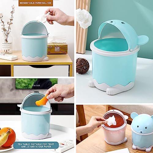 Eetao Mini Pattumiera da Tavolo, 2 Pcs Portatile