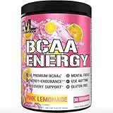 Evlution EVL BCAAs Amino Acids Powder - BCAA Energy Pre Workout Powder for Muscle Recovery Lean Growth and Endurance - Rehydrating Post Workout Recovery Drink with Natural Caffeine - Pink Lemonade