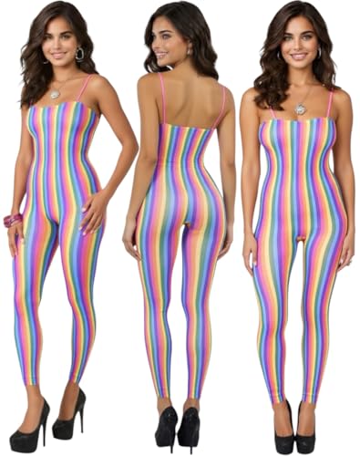 Image of ToBeInStyle Women's Assorted Bodystocking Sheer Opaque or Fishnet Crotchless Lingerie Bodysuit