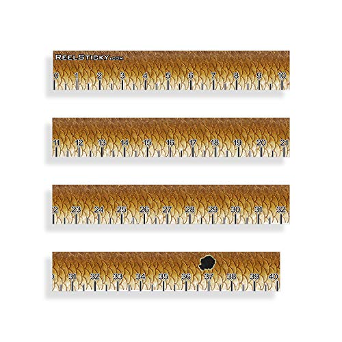 Redfish Pattern Self Adhesive Measuring Ruler Tape 40 inch Long Printed Sticker Boat