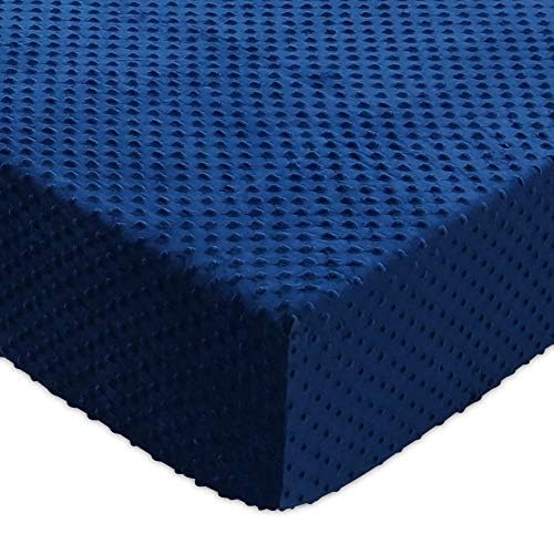 Image of Super Soft Stretchy Fitted Crib Bed Sheet for Standard Crib and Toddler Mattress by BlueSnail (Dark Blue)