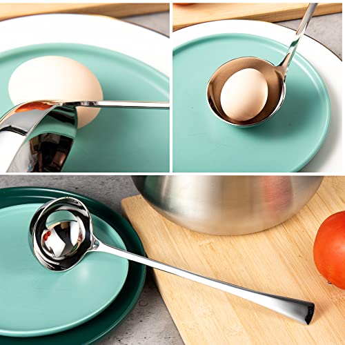 Imeea Punch Ladle Soup Gravy Ladle 18/10 Stainless Steel Heavy Duty Kitchen Cooking Serving Ladle 11-Inch, 2.7-Ounce #TOP3