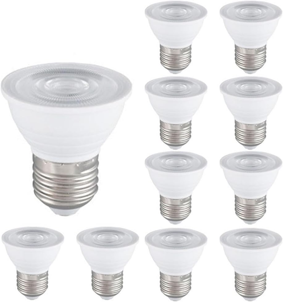 PAR16 LED Light Bulb Short Neck 3000K,Dimmable,5W, 500LM, LED Flood Lights (50W Halogen Bulb Equivalent) Recessed Spotlights Floor Lamp,E26 Screw Base Pot Ceiling Lights,10 Pack Warm Whte