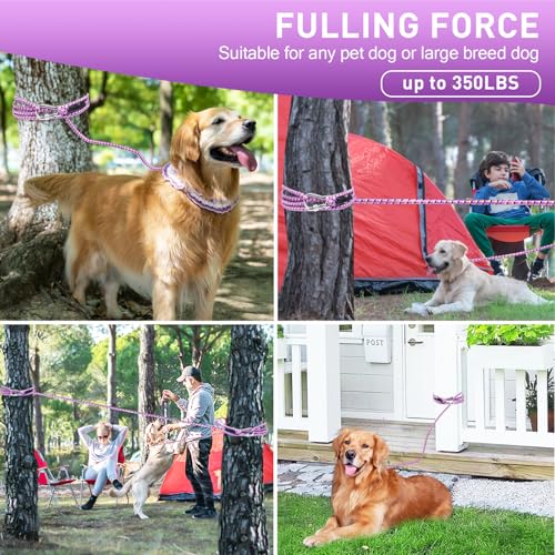 Dog Tie Out Cable for Camping 100ft, Dog Runner for Yard Hold up to 350lbs, Portable Camping Essentials for Outside — view 3