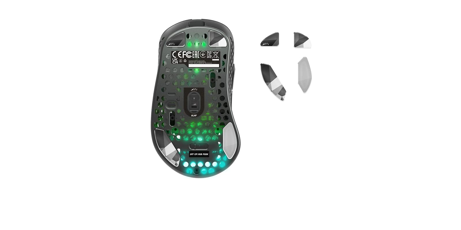 Xtrfy M4 WIRELESS 純正ガラスソール、グリップテープ換装済み Xtrfy M4 WIRELESS 純正ガラスソール、グリップテープ換装済み