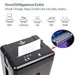 WOLVERINE 15-Sheet Super Micro Cut High Security Level P-5 Heavy Duty Paper/CD/Card Shredder for Home Office, Ultra Quiet by Manganese-Steel Cutter and 8 Gallons Pullout Waste Bin SD9520 (Black ETL) - Image 5