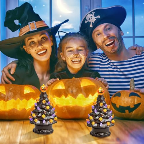 Árbol Halloween Pequeño Cerámica para Decorar Espacios Reducidos 4