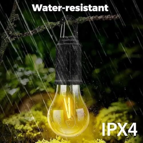 Image of Rechargeable LED Camping Lantern - Waterproof Hanging Tent Light with USB Charging & 3 Light Modes for Hiking, Emergency, Camping & Car Repair (Pack of 1)