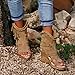 Imagen de Minetom Sandalias con Borlas para Mujer Tacón De Cuña Sandalias Romanas De Gladiador Bohemio Sandalias De Verano Botines Zapatos De Playa A Caqui 39 EU