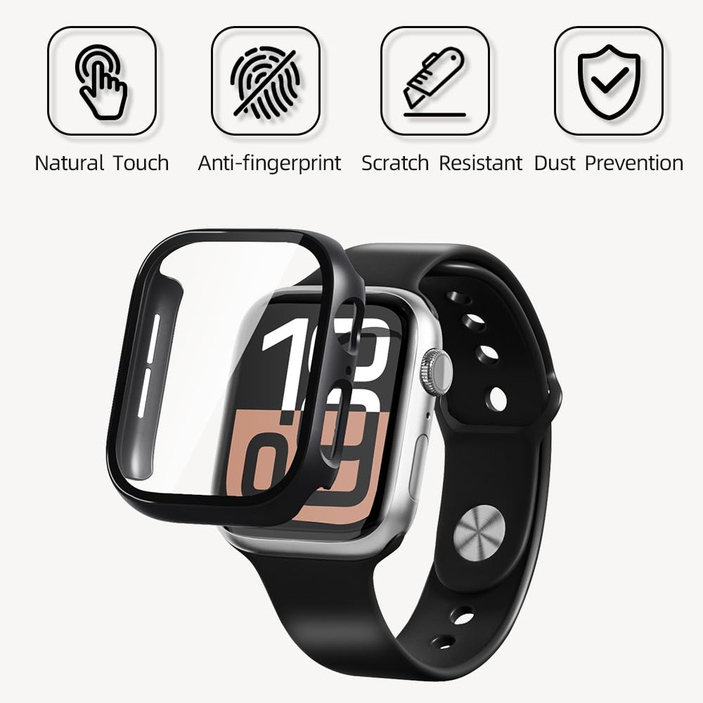 LINTEKER 2 Pack Hard Case for Apple Watch Series 11 (2025) / Series 10 Screen Protector 46mm - Image 3