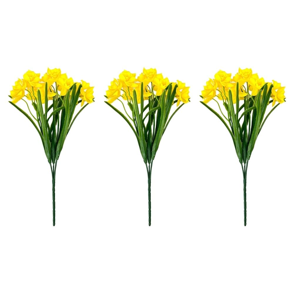 Jonquilles artificielles réalistes FACAIIO pour décoration de mariage et bouquet de table