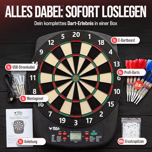 Cible de fléchettes électronique à segments atténués et kit complet Power Series - 4