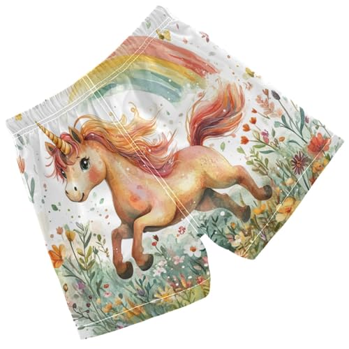 Pigsaly Boys Swim Trunks Hearts Cute Unicorn Boys Board Shorts Swimsuit Swimwear Summer Bathing Suit XS2