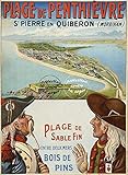 SANS CADRE Herbé ™ St Pierre en QUIBERON PENTHIèVRE Rf74-Poster/Reproduction HQ 40x60cm d\'une Affiche Vintage/Ancienne