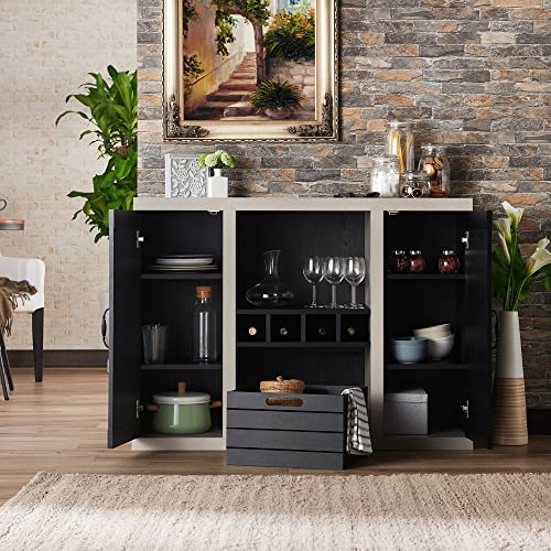 Furniture Of America Chelsean Industrial Cement-Like Buffet Sideboard Black 47.25" W X 15.6" D X 34.96 N/A #TOP4
