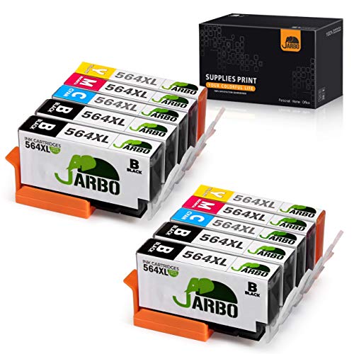 JARBO Compatible Ink Cartridge Replacement for 564XL, 4 color, 10 packs