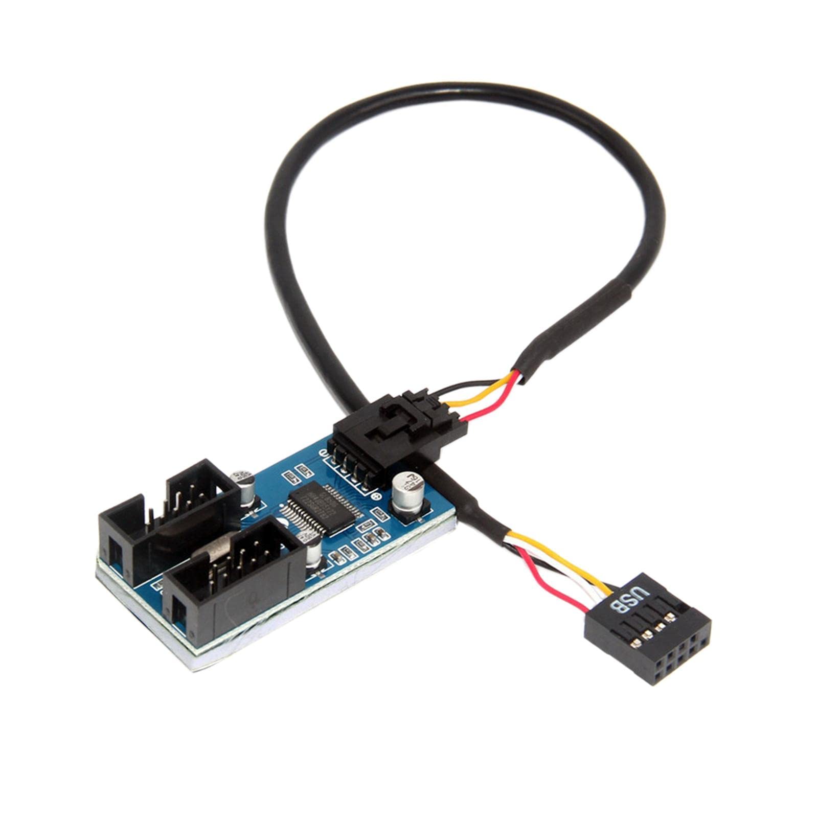 9 Pin USB Header Interface USB Cable Port Adapter for Computer Motherboard 1 to 2 Cable-image-13