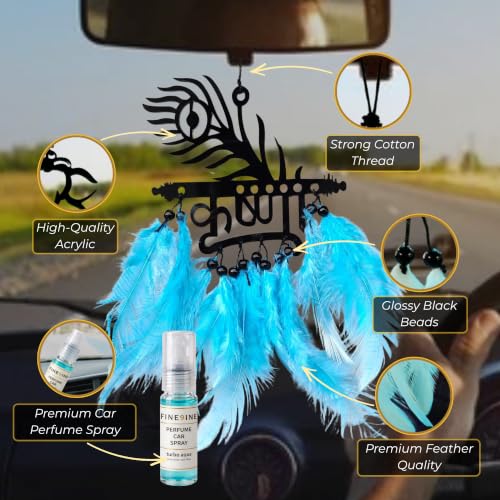 Image of Krishna Car Hanging Dream Catcher with Free 5 ml Car Perfume Spray