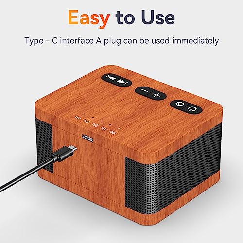 Image of DailyBody Sound Machine White Noise Machine with 30 Soothing Sounds 32 Levels Volume 5 Timers and Memory Function Effectively Blocks Noise Ideal Sleep Machine for Baby Kids Adults (Wood Grain)