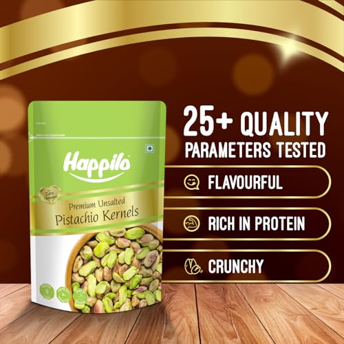 Image of Happilo Premium Unsalted Pistachio Kernels 150g (Pack of 2) | Healthy Snacks, Dry fruits, Pista | Tasty & Healthy | High in Protein & Dietary Fiber | Low Calorie Nuts