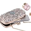 DYHWAC Sac for Femme Sac de soirée perlé à la Main Robe Sac de soirée Pochette cloutée(Argento) #3
