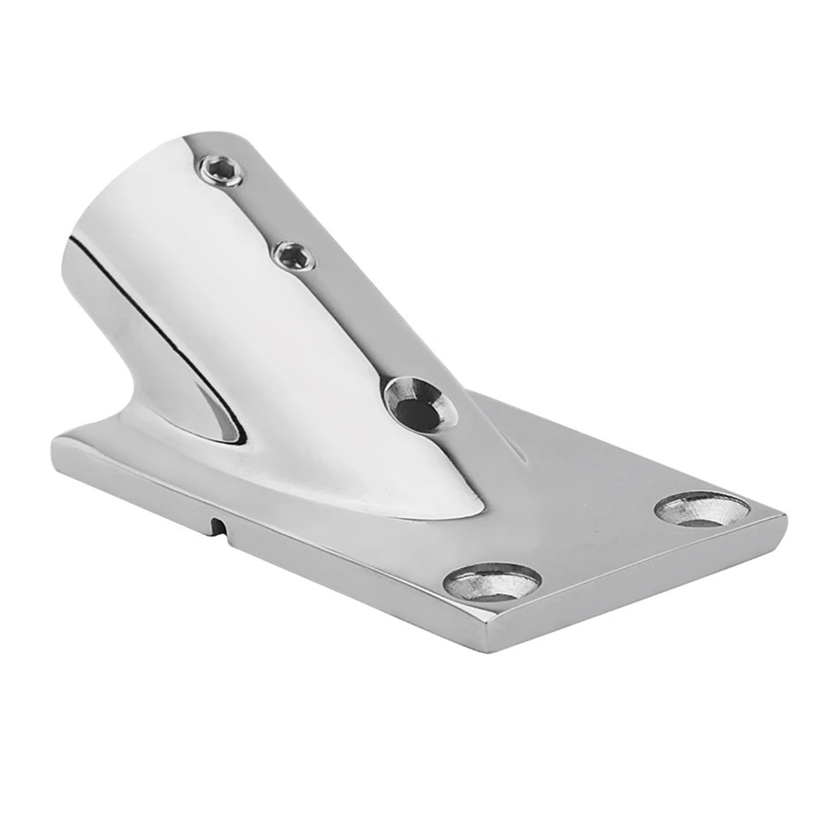 Base rectangular de 30 grados para tubo de 22mm en acero inoxidable 316 de barcos