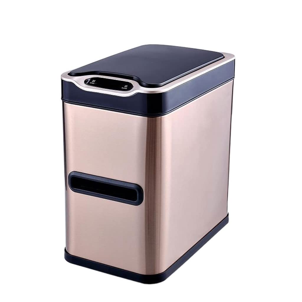 Papelera de Interior Papelera de baño Papelera de Acero Inoxidable de inducción Inteligente Papelera de baño Inodoro multifunción Escobilla de baño autónoma Papelera de Toalla (Plata S)