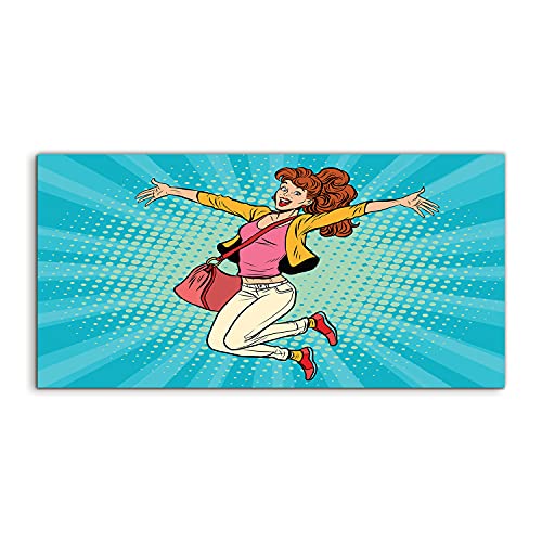 Image sur verre 120x60cm tableau Comic retro art pour décoration murale