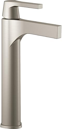 Delta Faucet 774-SS-DST, grifo de lavabo de recipiente de una sola manija inoxidable Zura