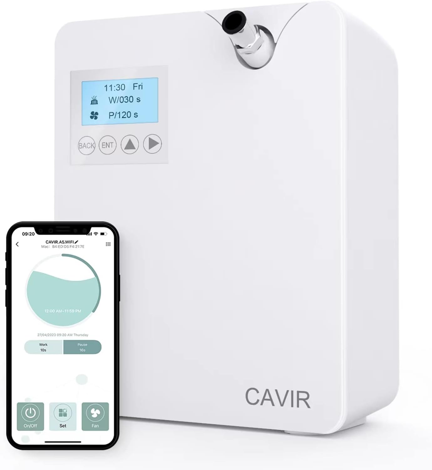 Cavir Smart Scent Air Machine for Home, Wterless Condensation Nebulization, 300 ML Oil Bottle, Long Service Life, Coverage up to 2000 SQFT of Fragrance, Can be Used with HAVC System