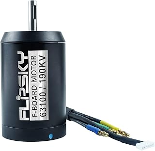 Flipsky Sensored Outrunner Brushless DC Motor Battle Hardened 63100 190KV 5500W 8mm Round Shaft for Electric Skateboard,Longboard,Escooter,Ebike Esk8 DIY Kit Parts