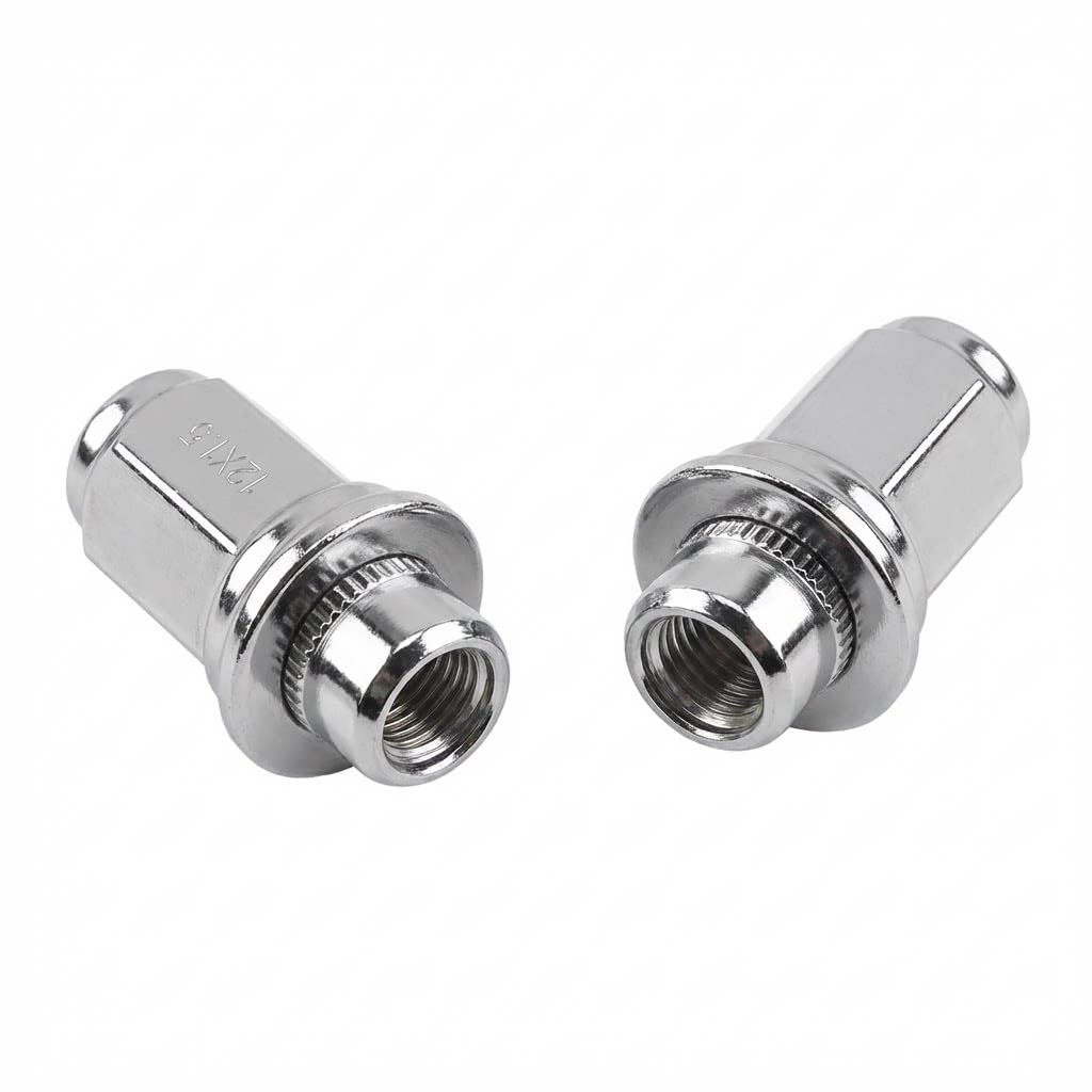 12x1.5 Lug Nuts 20 Pcs Chrome Closed End Mag Style Lug Nuts with Washer 13/16" (21mm) Hex Compatible with Toyota Camry/Corolla/Tacoma Lexus (Chrome 1.9" Tall, M12*1.5)