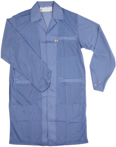 DESCO 73611 Smock Statshield Labcoat with Cuffs, 38-1/2
