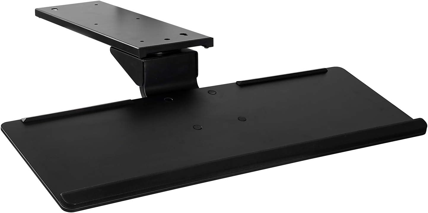 Black Adjustable Under Desk Keyboard Tray with Gel Wrist Pad
