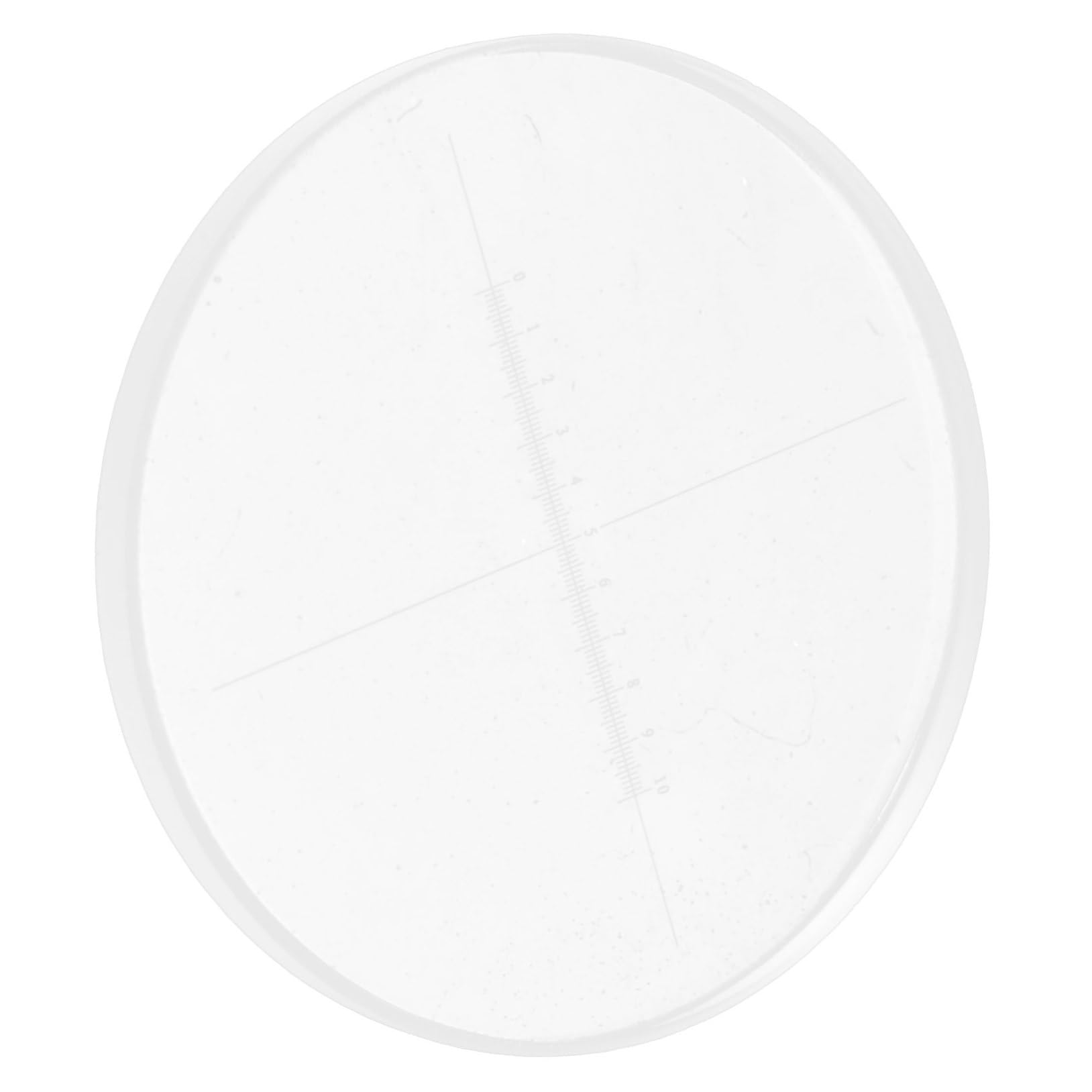 HAWILLOSCH High Precision Micrometer 0.1mm Calibration Ruler Microscope Eye Piece Ruler Objective Micrometer 19mm Diameter Calibration