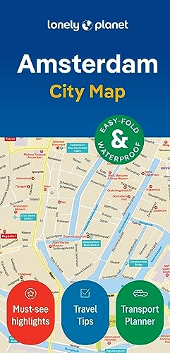 Lonely Planet Amsterdam City Map: Durable, Waterproof, Easy-Fold Planning Map with Attractions & Walking Tours (Compact City Planning Maps)