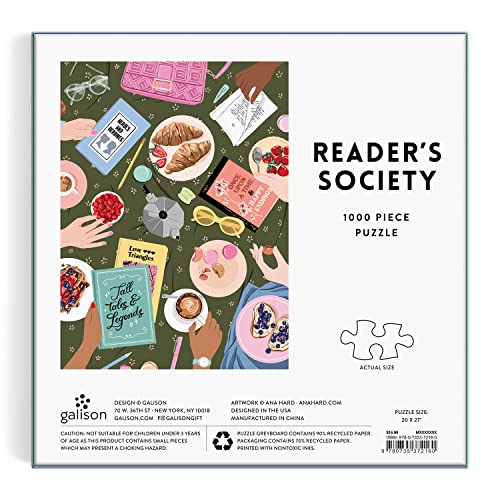 Galison - Puzzle Reader's Society de 1000 Piezas para Adultos miniatura 3
