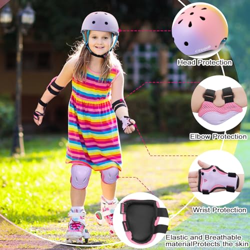 Image of Kids Bike Helmet,Toddler Skateboard Helmets for Ages 2-3-5-8-14 Years Boys Girls，Adjustable Multi-Sport Bicycle Skateboarding Football Roller Skating Scooter Rollerblade Balance Bike Helmet