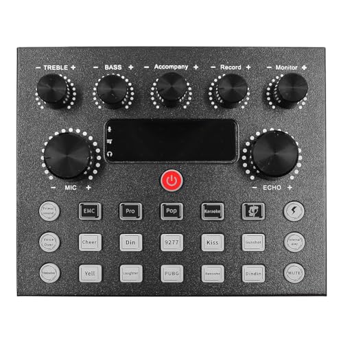 V8S Podcast Recording Equipment with Voice changer Podcast Mixer Sound Card DJ Audio Mixer Interface for PC Game Live Streaming etc - Image 2