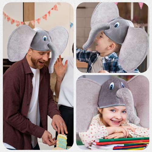 Funny Party Hats Elephant Hat - Elephant Trunk Hat - Animal Hats - Elephant Costume - Animal Costume hats - Thumbnail 5