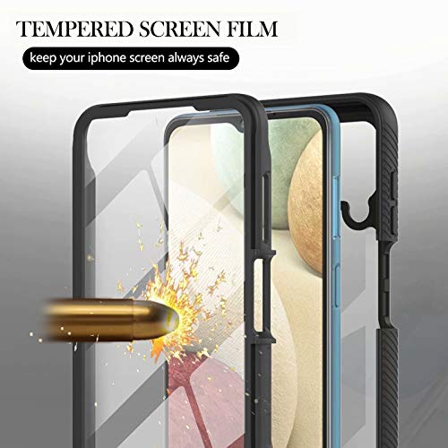 Lijc Hoesje voor Samsung Galaxy A12 Ingebouwd PET Scherm Beschermer 360°Volledige Lichaam Slim ArmorPantserkoffer… - Image 4