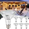 Nioclerce PAR30 Long Neck Halogen 75W 120V - 6 Pack PAR30 75W 120V Flood Bulb E26 Base, PAR30 Dimmable Warm White 2800K, High Output 800LM 75W PAR30 Halogen Bulb for Tracking Light, Recessed Light