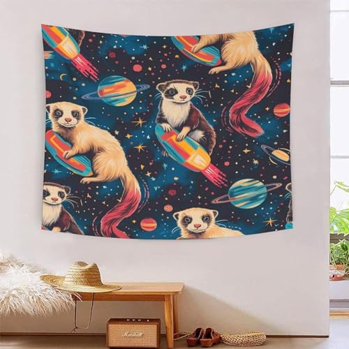 Tapisserie Miel Badger 3D MBAHEUURR grand format 180x230 cm pour décoration de salon