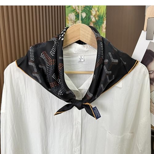 Women's 100% Pure Mulberry Silk Square Scarf, 27 inches, Double sides printed Neckerchief, Headscarf with Gift Packed4