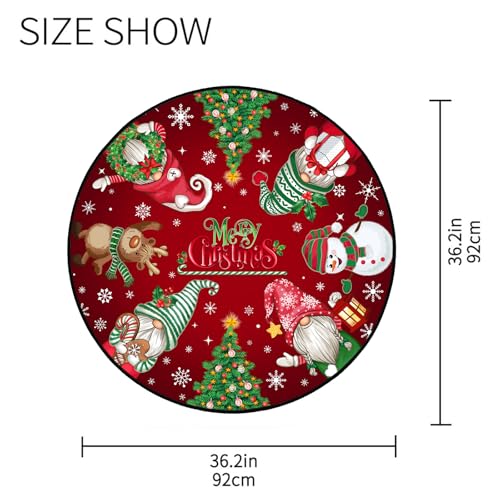 Tapis de sol rond pour chambre bébé évitant les glissades 91 cm