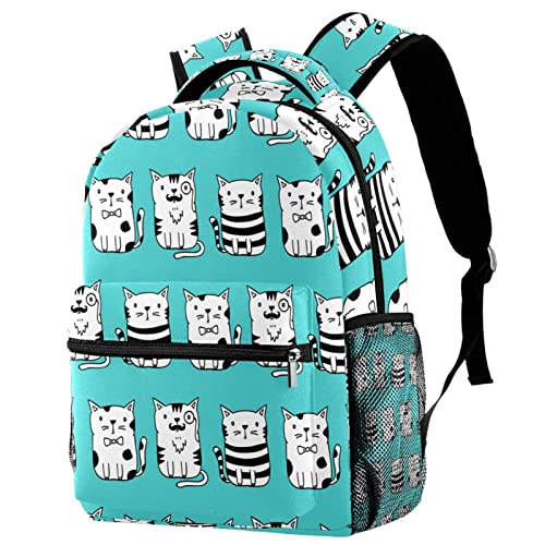 Sac à dos de voyage enfant chat noir et blanc : fini les gourdes renversées