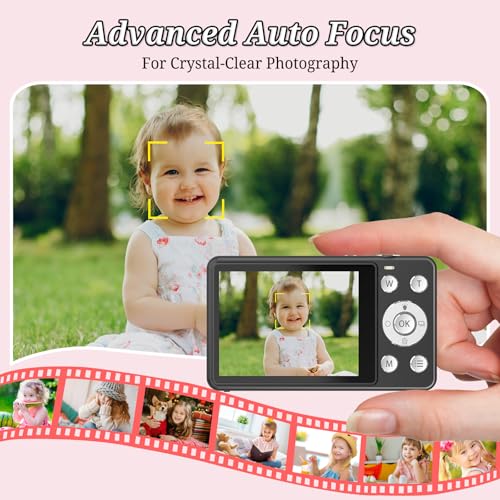 Forc Digital Camera, FHD 4K 64MP Point and Shoot Kids Digital Cameras with 64GB Card, 18X Zoom, Anti Shake, Compact Small Camera for Kids Gifts for Teens Girls Boys - Thumbnail 4