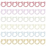 MBAIYO 48 Stück Maschenmarkierer Stricken, Metall Locking Stitch Maschenmarkierer Häkeln Bunt Häkelmarkierer Häkelzubehör Häkelmarkiererringe Verriegeln Nadelmarkierer Für Stricken Häkeln oder Basteln